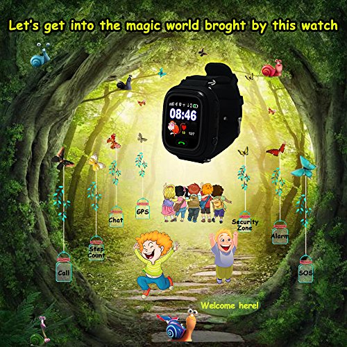 9Tong Reloj Inteligente para Niños con GPS, Reloj Inteligente para Niños con Rastreador GPS y Soporte SIM gsm con Pantalla Táctil, Llamadas de Emergencia