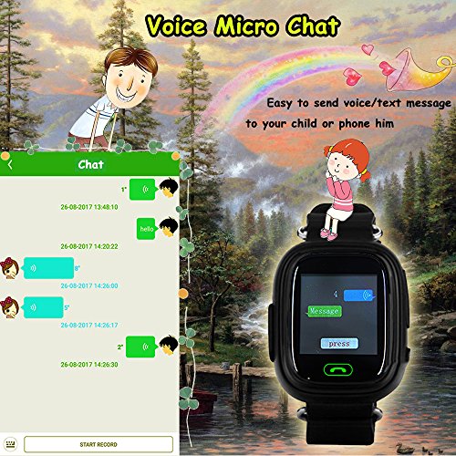 9Tong Reloj Inteligente para Niños con GPS, Reloj Inteligente para Niños con Rastreador GPS y Soporte SIM gsm con Pantalla Táctil, Llamadas de Emergencia