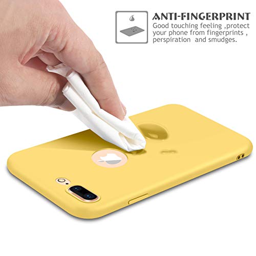 9x Funda iPhone 8 Plus, Leathlux Carcasa iPhone 8 Plus Silicona Ultra Fina TPU Gel Protector Flexible Cover Funda para iPhone 8 Plus 5.5" Rosa Verde Púrpura Amarillo Rojo Azul Oscuro Translúcido Negro