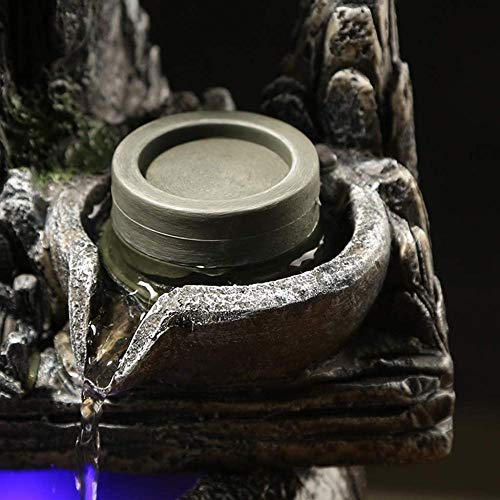 A-Generic Fontaine d Eau intérieur Tabletop Fontaine Cascading Tabletop Simulations Roche Cascades Perles Rotating Bureau Fontaine (Taille : with Atomization)-Without_Atomization