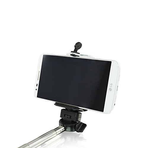 AAB Selfie Stick 1 - Negro - palo plegable, Trípode telescópico de Monopod para el teléfono inteligente Android de iOS