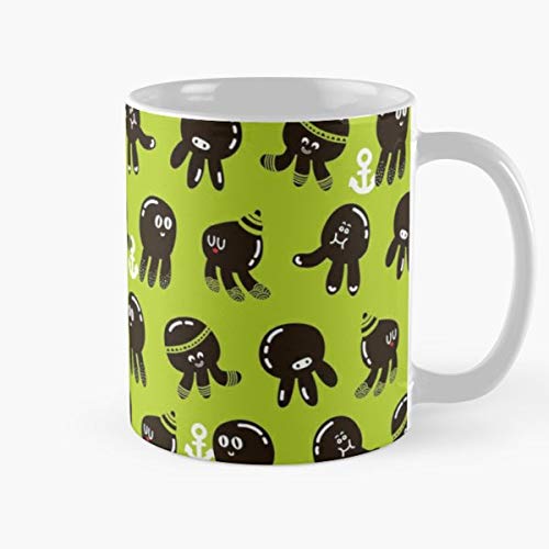 Ablack Cute Octopuses Classic Mug - Unique Gift Ideas For Her From Daughter Or Son Cool Novelty Cups 11 Oz.