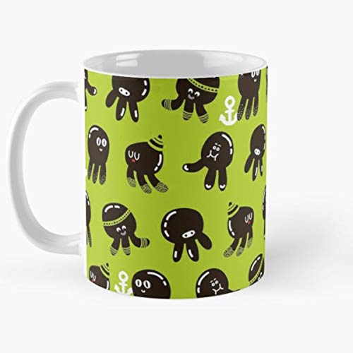 Ablack Cute Octopuses Classic Mug - Unique Gift Ideas For Her From Daughter Or Son Cool Novelty Cups 11 Oz.