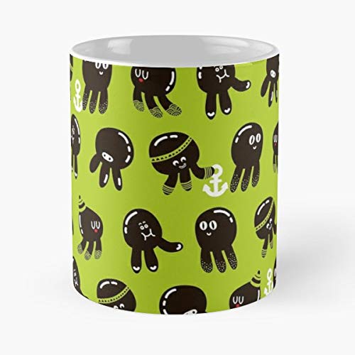 Ablack Cute Octopuses Classic Mug - Unique Gift Ideas For Her From Daughter Or Son Cool Novelty Cups 11 Oz.