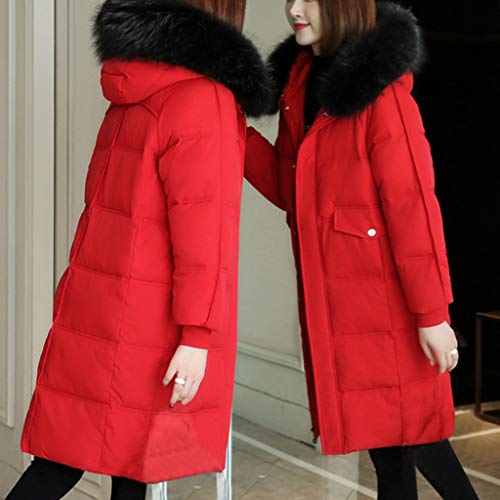 Abrigos Mujer Negro Abrigo CáLido de Invierno para Mujer Chaqueta Gruesa CáLida con Capucha Abrigo Largo Abrigo Largo