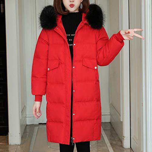 Abrigos Mujer Negro Abrigo CáLido de Invierno para Mujer Chaqueta Gruesa CáLida con Capucha Abrigo Largo Abrigo Largo