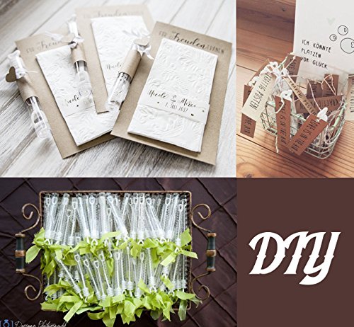 ABSOFINE Juego de 30 botecitos para pompas de jabón boda varita tubo de la burbuja Absofine corazón favor de la boda mesa decoración accesorios de fiesta