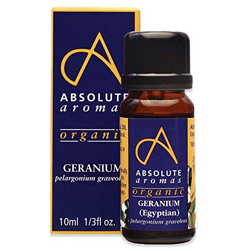 Absolute Aromas Aceite Esencial Geranio Egipcio BIO 10ml - 100% puro, natural, orgánico certificado, sin diluir, vegano