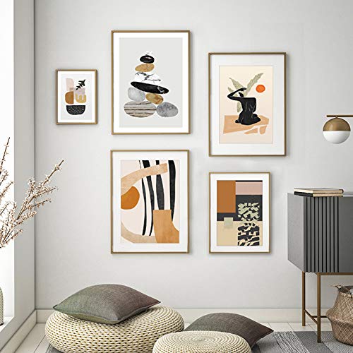 Abstracto Geométrico Lienzo Pintura Galería Nordic Poster Print Interior Decoración del hogar 50x70 cm