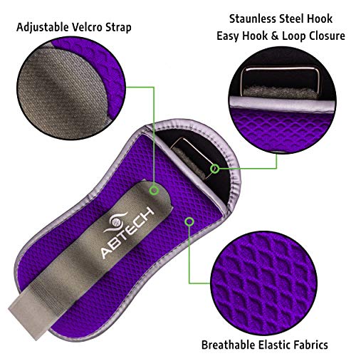 ABTECH Mujer Pesas para tobillo y muñeca, par | 500gr cada uno - Más 3 bandas de resistencia - Disfrute de este entrenamiento, kit de ejercicios en la práctica bolsa de transporte