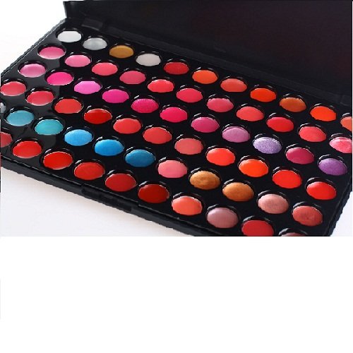 Accessotech - Paleta de 66 colores de pintalabios y brillo de labios, juego de cosmética