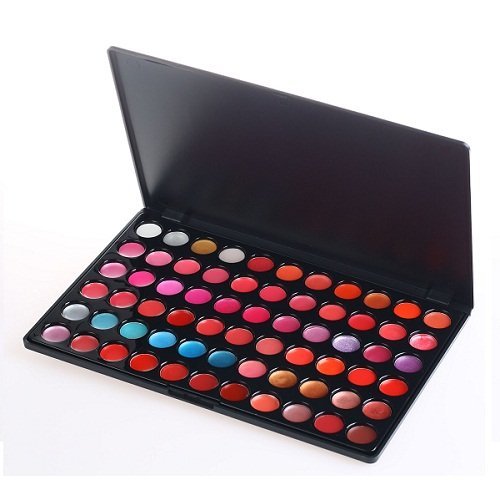 Accessotech - Paleta de 66 colores de pintalabios y brillo de labios, juego de cosmética