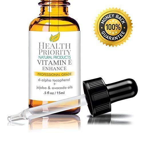 Aceite 100% natural y orgánico de vitamina E para la cara y la piel - 15,000/30,000 IU - Reduce las arrugas y aclara las manchas oscuras, dejando la piel más joven. Aceite no demasiado denso, infundido con aceite de jojoba y aguacate, la piel queda suave 