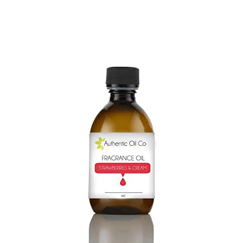 Aceite aromático concentrado con aroma a fresas y crema de Authentic Oil Co (10 ml, para jabón, velas y cosméticos)