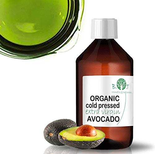 Aceite de Aguacate Bio Aceite de masaje vegetal ecologico Corporal, Pelo, Facial, Aceite Natural Cara prensado en frío Serum cabello organico 100% pure 500 ml