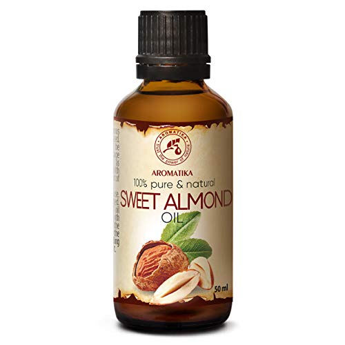 Aceite de Almendras Dulces 50ml - 100% Puro & Natural - Prunus Amygdalus - Italia - Cuidado para Cara - Pelo - para Masaje - Cuidado Corporal - Sweet Almond Oil