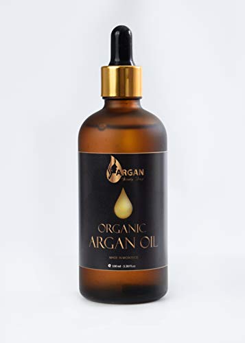 Aceite de argán de oro puro 100 ml / Triple filtrado y purificado / Prensado en frío y orgánico / El aceite de argán marroquí más fino y puro para cabello / cara / cuerpo y uñas