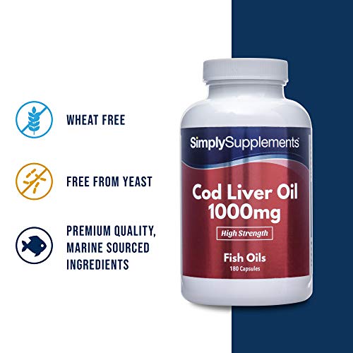 Aceite de Bacalao 1000 mg - ¡Bote para 1 año! - 360 Cápsulas - SimplySupplements