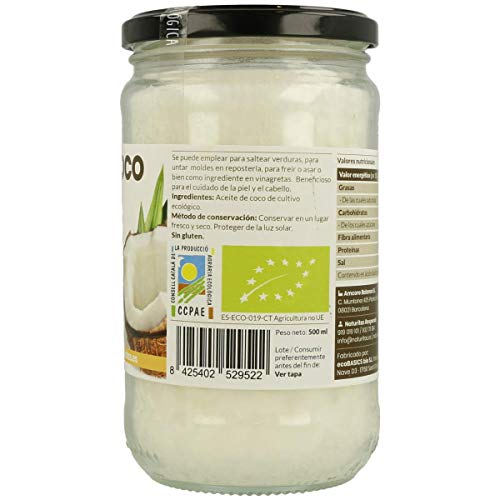 Aceite de Coco Bio Sin Gluten 500ml