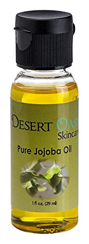 Aceite de jojoba dorada puro de Desert Oasis Skincare prensado en frío, no desodorizado y totalmente natural, jojoba cultivada y prensada en EE.UU., tamaño de viaje (29 ml)