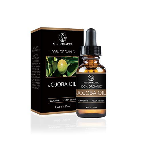 Aceite de jojoba orgánico - 100% puro Aceite de jojoba natural - Aceite portador prensado en frío - Crema hidratante perfecta para el cabello, la piel, la cara, las uñas y el cabello (4oz)