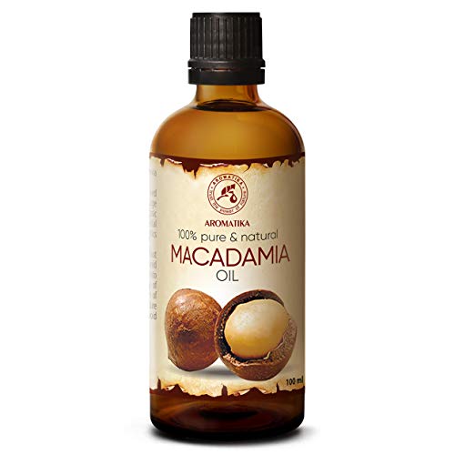 Aceite de Macadamia 100ml - Macadamia Integrifolia - Suráfrica - 100% Puro y Natural - Botella de Vidrio - Cuidado Intensivo para el Rostro - Cuerpo - Cabello - Piel - Masaje - Cosmético