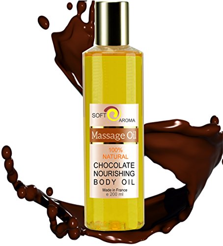 Aceite de Masaje de Chocolate 100% Natural - Relajación y Después del baño 200 ml - made in France