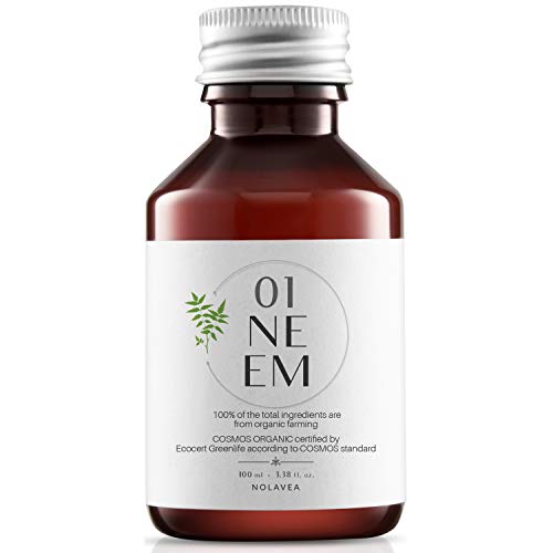 Aceite de Neem 100% Vegetal - Made in France - 100ml - Aceite Ecologico Prensado en Frio y Virgen - Tratamiento Pelo, Piel, jardin, anti-piojos anti-garrapatas - Regula, Hidrata, Alimenta y Suaviza