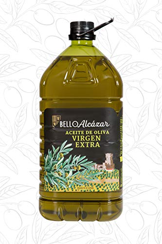Aceite de Oliva virgen Extra - BelloAlcazar - AOVE del Valle de los Pedroches Formato economico de 3 garrafas de 5L