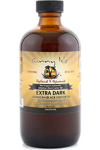 Aceite de ricino negro Sunny Isle, extra oscuro de Jamaica, 8 onzas (227 ml)