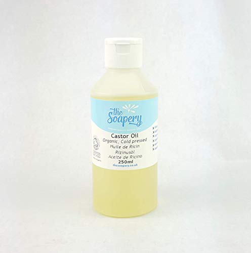 Aceite de ricino orgánico prensado en frío, 250 ml, 100% puro