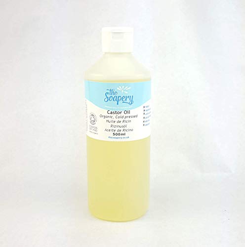 Aceite de ricino orgánico prensado en frío, 500 ml, 100% puro