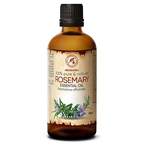 Aceite de Romero 100ml - Rosmarinus Officinalis - España - 100% Puro y Natural - Mejor para Aromaterapia - Baño de Aroma - Difusor - Fragancia para el Hogar - Rosemary Essential Oil