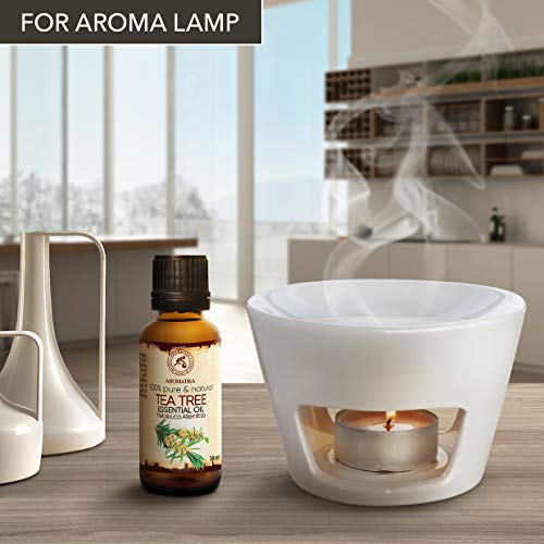 Aceite Esencial de Arbol de Té 30ml Botella - Australia - 100% Puro y Natural - Ideal para la Belleza - Aromaterapia - Difusor - Lámpara de Aroma - Cosméticos - Tea Tree Essential Oil