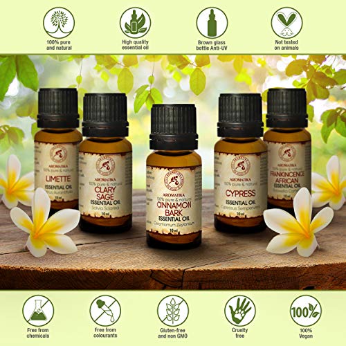 Aceite Esencial de Corteza de Canela 10ml - Cinnamomum Zeylanicum - India - 100% Puro & Natural - Relájese - Fragancias para el Hogar - Mejor para Difusor - Aromaterapia - Masaje - Lámparas de Aroma