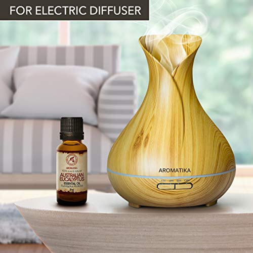 Aceite Esencial de Eucalipto 20 ml - Aceite de Eucalipto Radiata Australiano Natural y Puro - Mejor Aceite de Fragancia para Difusor de Aroma - Humidificador - Quemador - Sauna - Aromaterapia - Yoga