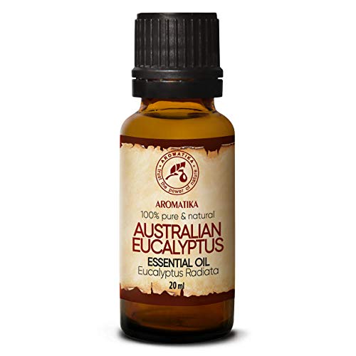 Aceite Esencial de Eucalipto 20 ml - Aceite de Eucalipto Radiata Australiano Natural y Puro - Mejor Aceite de Fragancia para Difusor de Aroma - Humidificador - Quemador - Sauna - Aromaterapia - Yoga