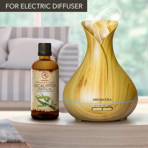 Aceite Esencial de Eucalipto 200ml - Eucalyptus Globulus - 100% Puro y Natural - Aceites de Eucalipto 2x100ml - Mejor para la Belleza - Sauna - Aromaterapia - Inhalación - Difusor de Aroma