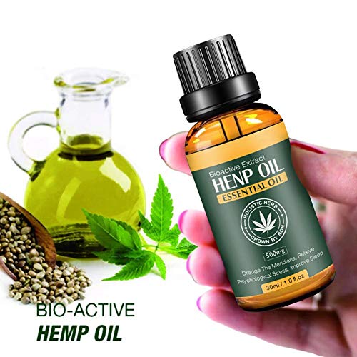 Aceite esencial de masaje de aceite de cáñamo de 30 ml, aceite de masaje corporal no estimulante suave para el alivio Músculo Relajación Cuerpo Mujeres Hombres Restaurar y regenerar las células de la