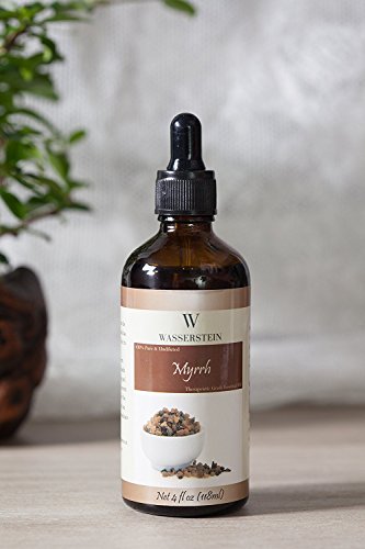 Aceite esencial de Myrrha para aromaterapia (118 ml / 4 OZ) - Aceite esencial puro (Commiphora Myrrha) de Wasserstein (4oz Myrrha)
