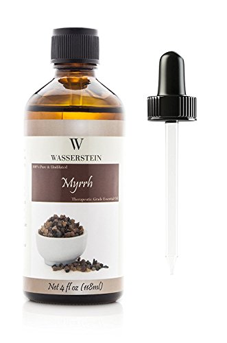 Aceite esencial de Myrrha para aromaterapia (118 ml / 4 OZ) - Aceite esencial puro (Commiphora Myrrha) de Wasserstein (4oz Myrrha)