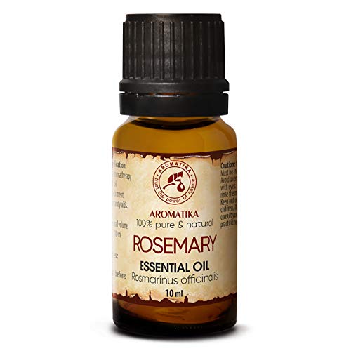 Aceite Esencial de Romero 10ml - Rosmarinus Officinalis - España - 100% Puro y Natural - Rosemary Essential Oil - Buen Humor - Relájese - Mejor para Aromaterapia - SPA - Cuidado Personal - Difusor