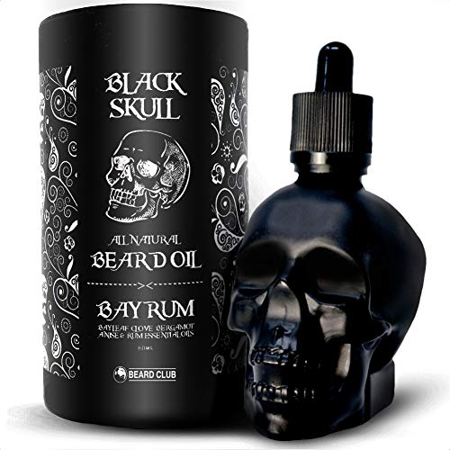 Aceite para Barba Black Skull | Bay Rum | Edición Limitada | 60ml | Natural y Orgánico