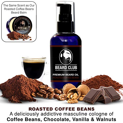 Aceite Para Barba Premium | Roasted Coffee Beans | Deja tu Barba Suave, Sin Picor y Sin Escamas, Ayuda a su Crecimiento y Deja un Olor Increíble | Acondicionador Para Hombre 100% Natural Para Barba