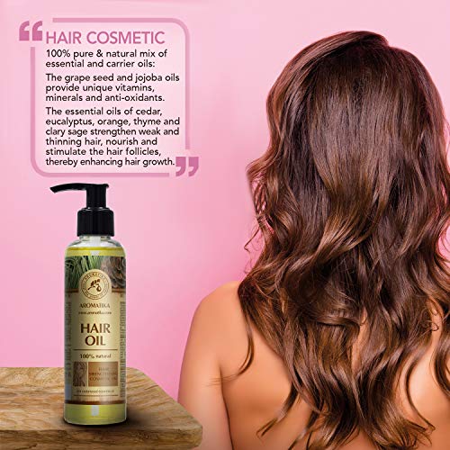 Aceite para Cabello 200ml - Aceite Fortalecedor - 100% Puro con Aceite de Jojoba & Cedro - Aceite de Eucalipto - Cuidado del Cabello - Hidratante & Reparador para Cabello - Crecimiento de Cabello