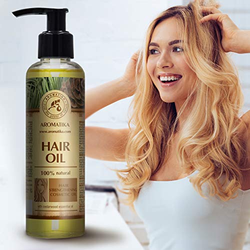 Aceite para Cabello 200ml - Aceite Fortalecedor - 100% Puro con Aceite de Jojoba & Cedro - Aceite de Eucalipto - Cuidado del Cabello - Hidratante & Reparador para Cabello - Crecimiento de Cabello