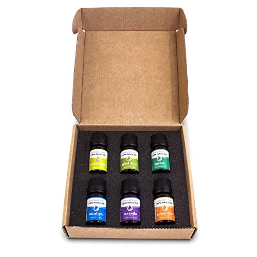 Aceites Esenciales 100% Natural Oils Sensaodor Pack TOP Árbol de té, Eucalipto, Lavanda, Hierba limón, Menta y Naranja dulce.