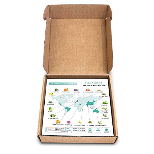 Aceites Esenciales 100% Natural Oils Sensaodor Pack TOP Árbol de té, Eucalipto, Lavanda, Hierba limón, Menta y Naranja dulce.