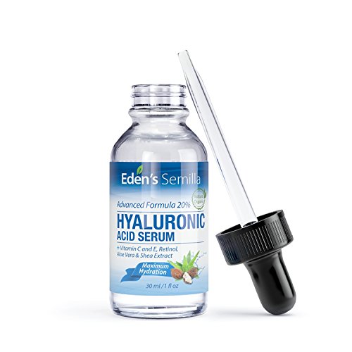 Ácido Hialurónico Serum - 30ml - Es el mejor anti-edad hidratante para el cutis. Ayuda a reducir las arrugas faciales. Contiene Vitamina C, Retinol y Vitamina E. Protección antioxidante que facilita la producción natural de colágeno, haciendo que la piel 