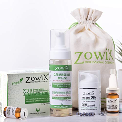 ACNÉ OUT. Tratamiento Antiacne de Choque. Elimina el acne facial, espinillas y granos. Lote 3 productos 1 Espuma purificante 1 Serum regulador piel grasa 1 Crema antiacne